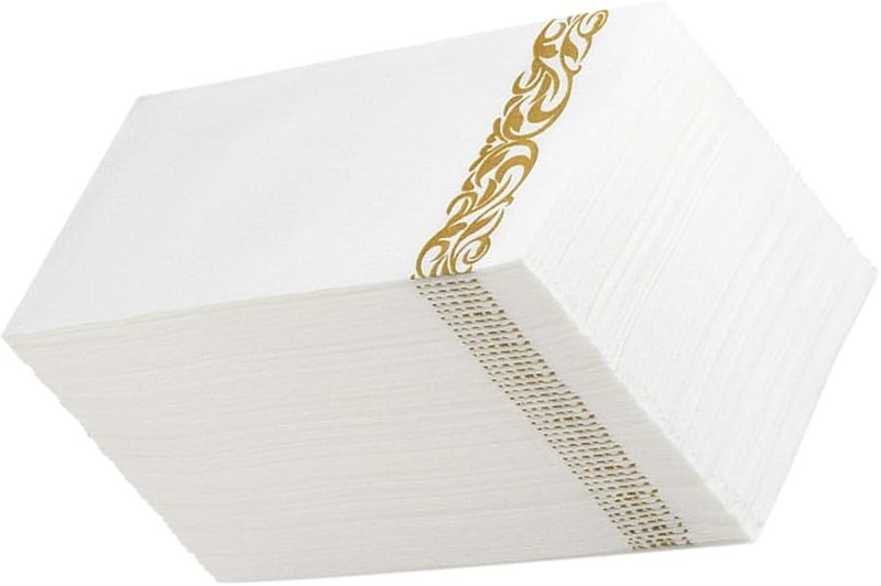 مناديل حفل الاستحمام للعروس وعشاء الزفاف 100 قطعة مناديل مشروبات ورقية سميكة عالية الجودة - Image 1